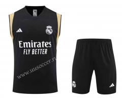 2023-24 Real Madrid Black Vest Soccer uniform-4627