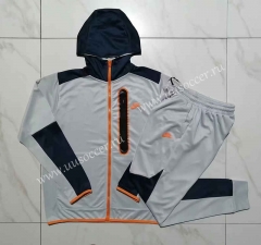 2023-24  Nike Gray Soccer Jacket UniformWith Hat -815