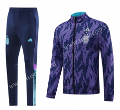 23-24 Argentina Purple  Thailand Soccer Jacket Uniform-LH