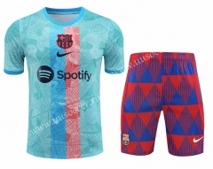 2023-24 Barcelona Light Blue Thailand  Soccer uniform-418