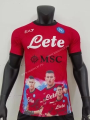Player version  2023-24 Napoli Red Thailand  Soccer Jersey