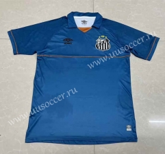 2023-24  Santos FC Goalkeeper Blue Thailand Soccer Jersey AAA-0009