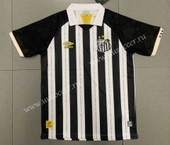 2023-24  Santos FC Away Black&White Thailand Soccer Jersey AAA-GB