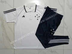 2023-24 Cruzeiro EC White Thailand Polo uniform-815