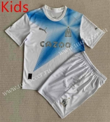2023-24 Olympique de Marseille  White kids Soccer Uniform-AY
