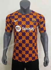 2023-24 Barcelona Orange Thailand Soccer Training Jersey-416