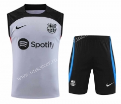 2023-24 Barcelona White  Thailand  Soccer Vest uniform-418
