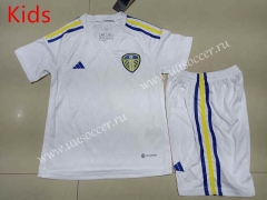 2023-24  Leeds United Home White Thailand kids  Soccer Uniform-507