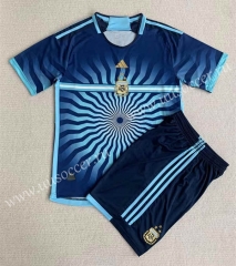 2023-24 concept version Argentina Royal  Blue Soccer Uniform-AY