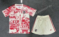 2023-24 Japan Red&White Thailand Soccer Uniform-6748