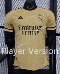 Player verison 2023-24  Real Madrid Yellow Thailand Soccer Jersey AAA-888