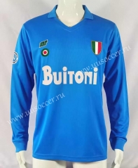 87-88 Retro edition Napoli Home Blue Thailand LS Soccer Jersey AAA-503