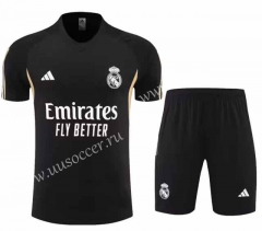 2023-24 Real Madrid Black  Soccer uniform-7411