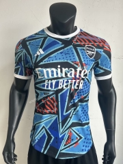 Player version 23-24   Arsenal Blue Thailand Soccer Jersey AAA