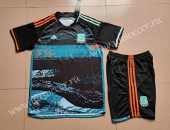 2023-24 Argentina Away Blue&Black Soccer Uniform-718