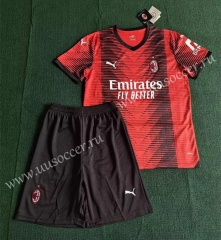 2023-24  AC Milan Home Red&Black  Soccer Uniform-3454