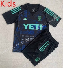 2023-24 Austin FC Special Version Black  kids  Soccer Uniform-AY