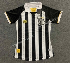 2023-24 Santos FC Home Black&White Thailand Female Soccer Jersey AAA-GB