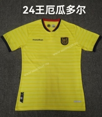 2023-24 Ecuador Home Yellow Thailand Soccer Jersey