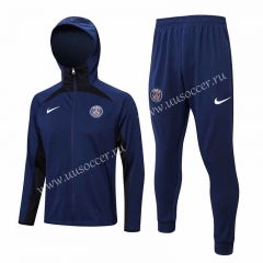 2022-23 Paris SG Royal Blue Soccer Jacket Uniform With Hat-815