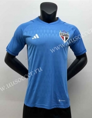 2023-24 Sao Paulo  Goalkeeper Blue  Thailand Soccer Jersey AAA-0009