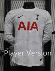 Player version 2023-24 Tottenham Hotspur Home White  LS Thailand Soccer Uniform-888