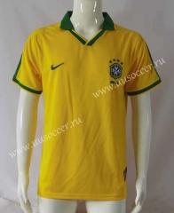 1997 Brazil Home Yellow Thailand Soccer Jersey AAA-503