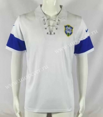 2004 Brazil Away White Thailand Soccer Jersey AAA-503
