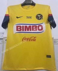 Retro Version2013 Club America Home Yellow Thailand Soccer Jersey AAA-1332