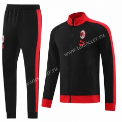 2023-24 AC Milan Black&Red Soccer Jacket Uniform-LH