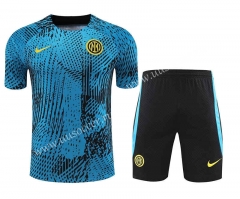 2023-24 Inter Milan Blue Thailand Soccer Training  Uniform-418