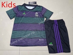 2023-24   Real Madrid Purple&Green  Soccer Uniform-507