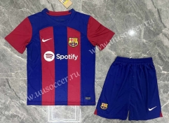 2023-24 Barcelona Home Blue Soccer Uniform-GB