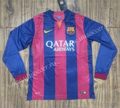 14-15 Retro Version Barcelona Home Red & Blue Thailand LS Soccer Jersey AAA-SL