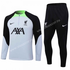 2023-24  Liverpool Gray  Thailand Soccer Tracksuit Uniform-411