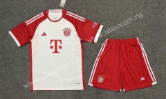 2023-24 Bayern München Home White Soccer Uniform-3454