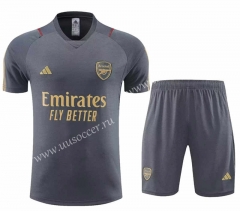 2023-24 Arsenal Light Gray  Thailand Soccer Uniform-7411