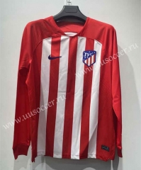 2023-24 Atlético Madrid Home Red&White LS Thailand Soccer Jersey AAA-422