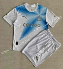 2023-24 Olympique de Marseille White&Blue Soccer Uniform-AY