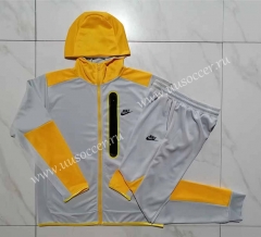 2023-24  Nike Lighte Gray  Soccer Jacket UniformWith Hat -815