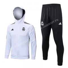 2022-23 Real Madrid White Soccer Jacket Uniform With Hat-815