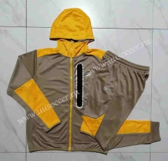 2023-24  Nike Yellow&Khaki  Soccer Jacket UniformWith Hat -815