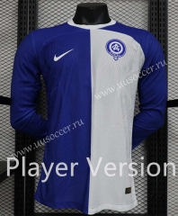 Player version 2023-24 Atlético Madrid Away White LS Thailand Soccer Jersey AAA-888