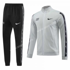 2023-24 Nike Light Gray Soccer Jacket Uniform -LH
