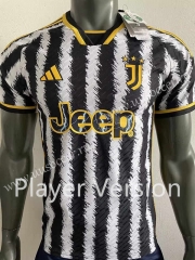 Player Version 2023-24  Juventus Home White &Black Thailand Soccer Jersey AAA-518