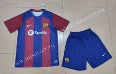 2023-24 Barcelona Home Blue Soccer Uniform-718