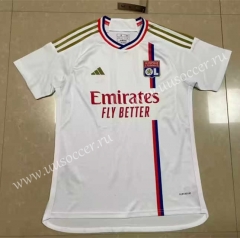 (s-4xl)2023-24 Olympique Lyonnais Home White Thailand Soccer Jersey AAA-818