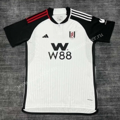 （with ads）2023-24  Fulham Home White Thailand Soccer Jersey AAA-4927