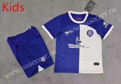 120th Anniversary Edition Atlético Madrid Blue&White kids  Soccer Uniform-3454