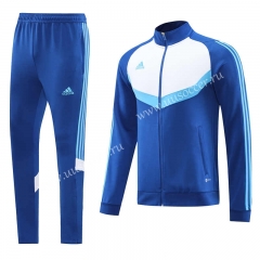 2023-24 Adida s Blue&White Jacket Uniform-LH
